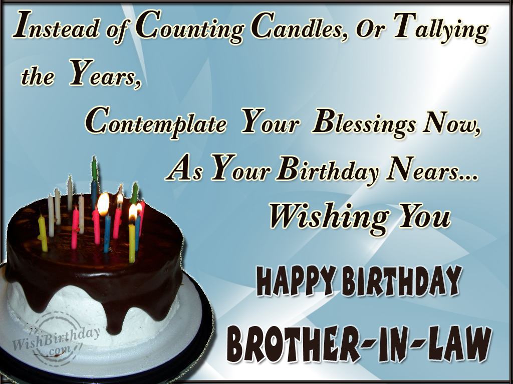 Birthday Wishes For Brother In Law