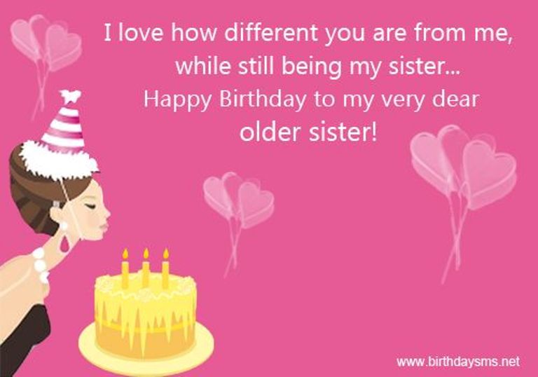 My Dear Older Sister Happy Birthday