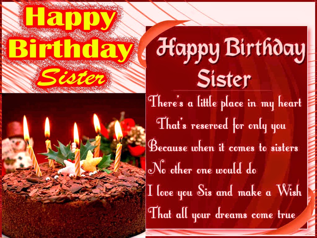 Happy Birthday Sister- Birthday Cake