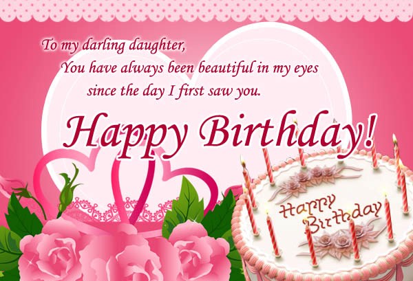 To My Darling Daughter Happy Birthday