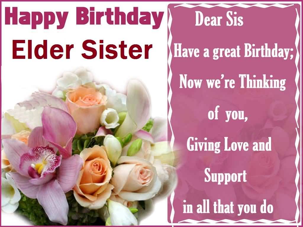 Elder Sister Birthday Wishes Images Infinings