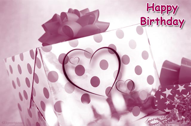 Happy Birthday With Gift Image
