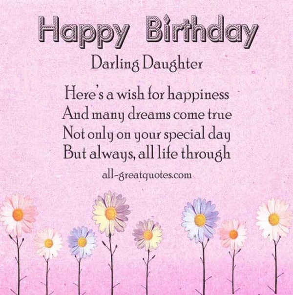 Birthday Wishes For Daughter - Wish Birthday – Birthday Wishes ...